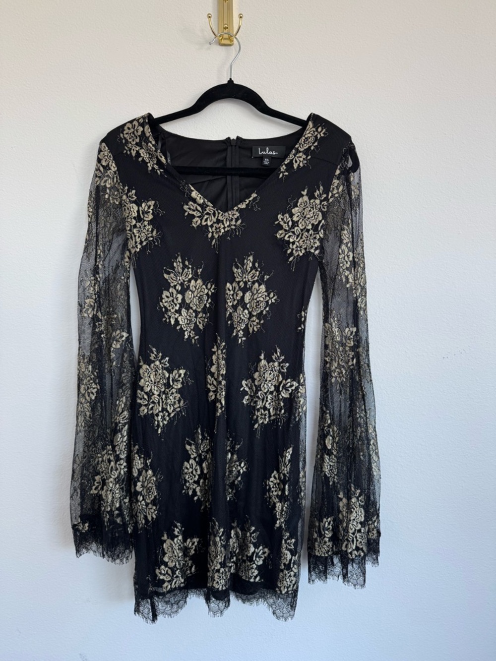 Lulu’s Lace Long Sleeve Mini Dress